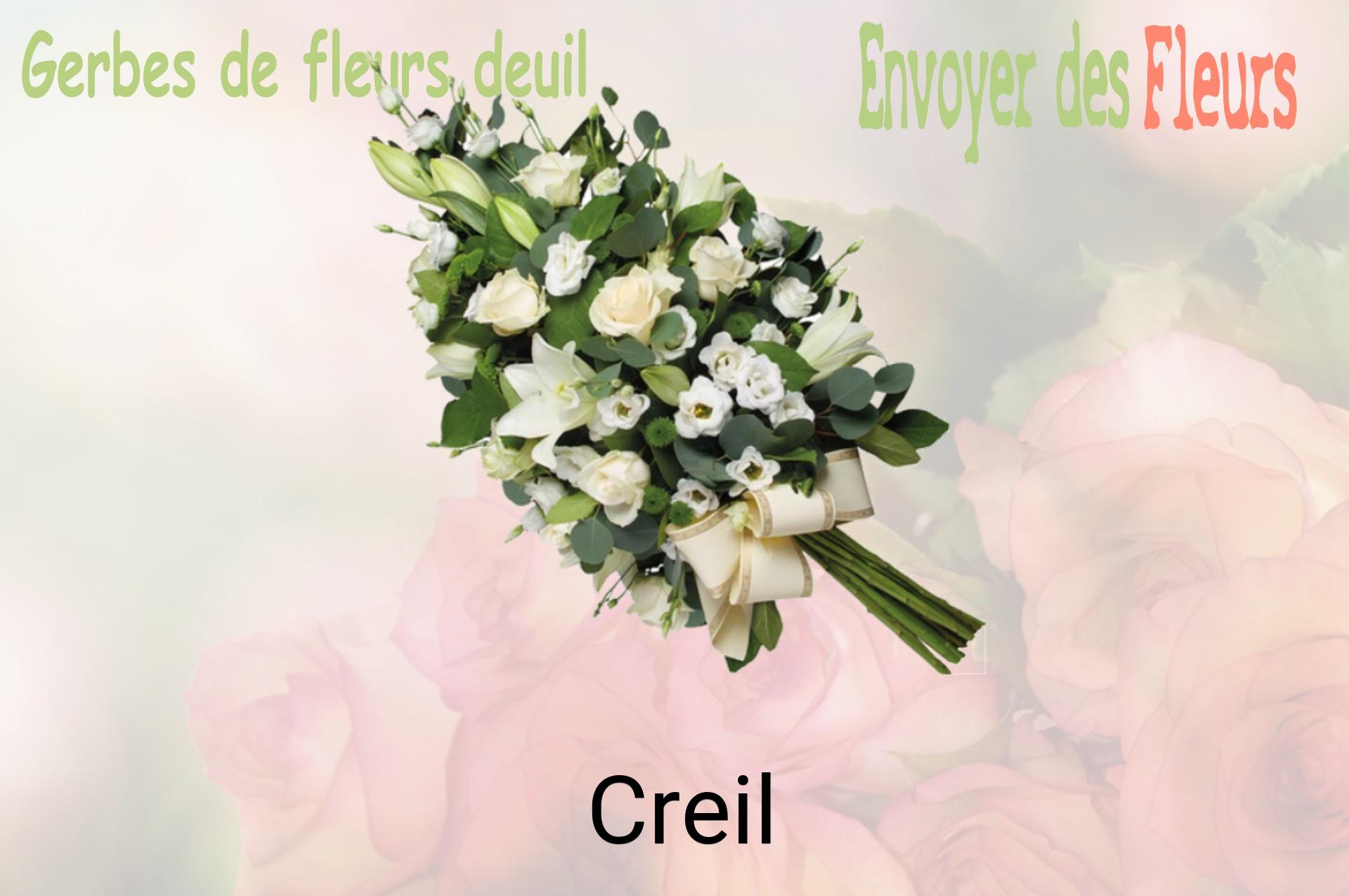 Gerbe de fleurs de deuil livrée à Creil